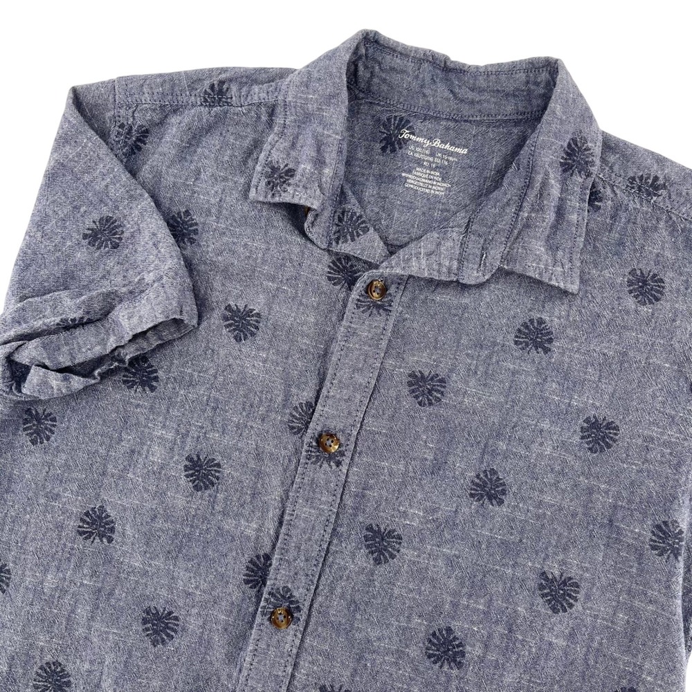 Tommy Bahama Button Up Shirt Tropical‎ Print Short Sleeve Kids Size XXL